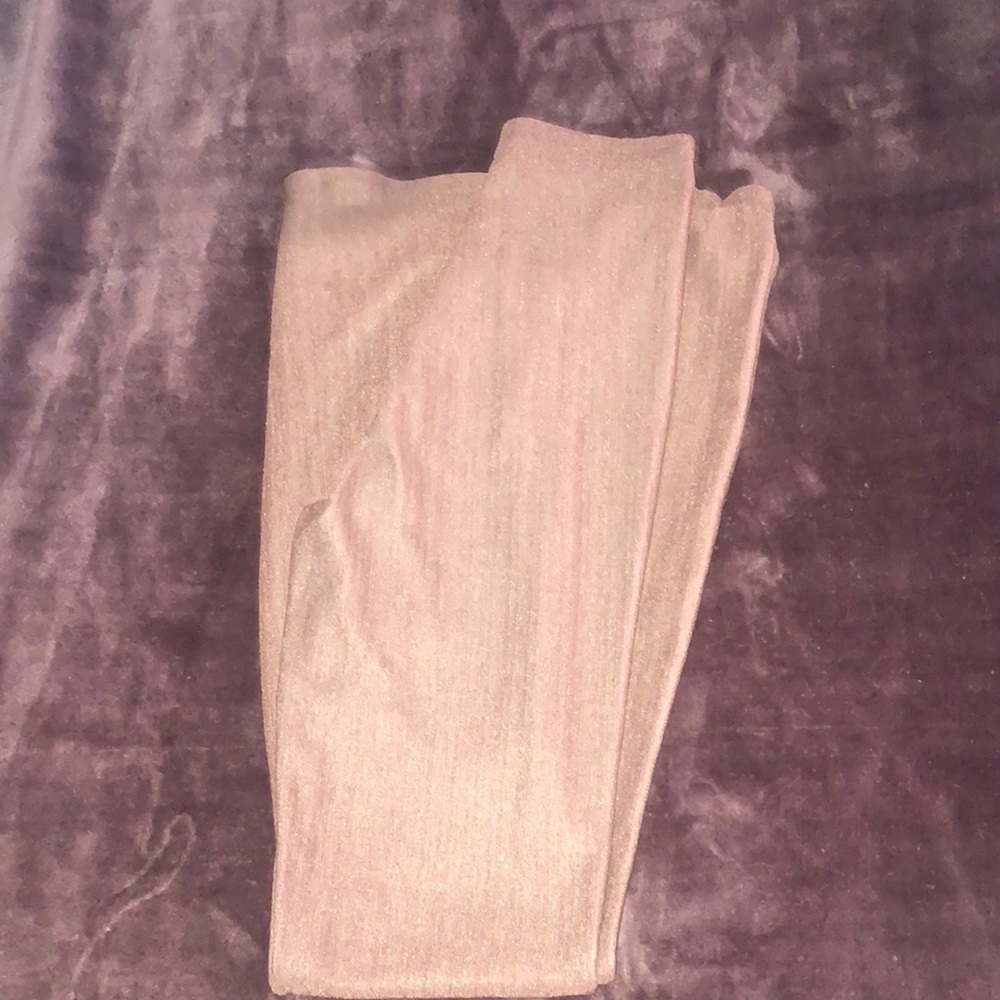 Brown stretchy suede pants